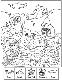 Diving COloring Activity